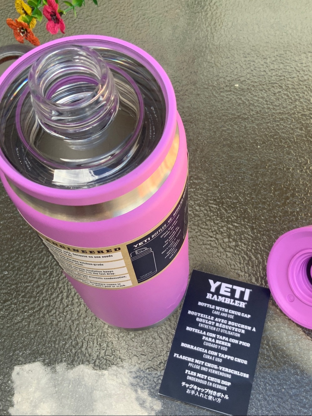 Yeti Pink Insulated Bottle with Handle and Chug Cap - Picture 4 of 4